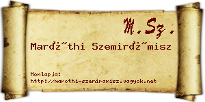Maróthi Szemirámisz névjegykártya